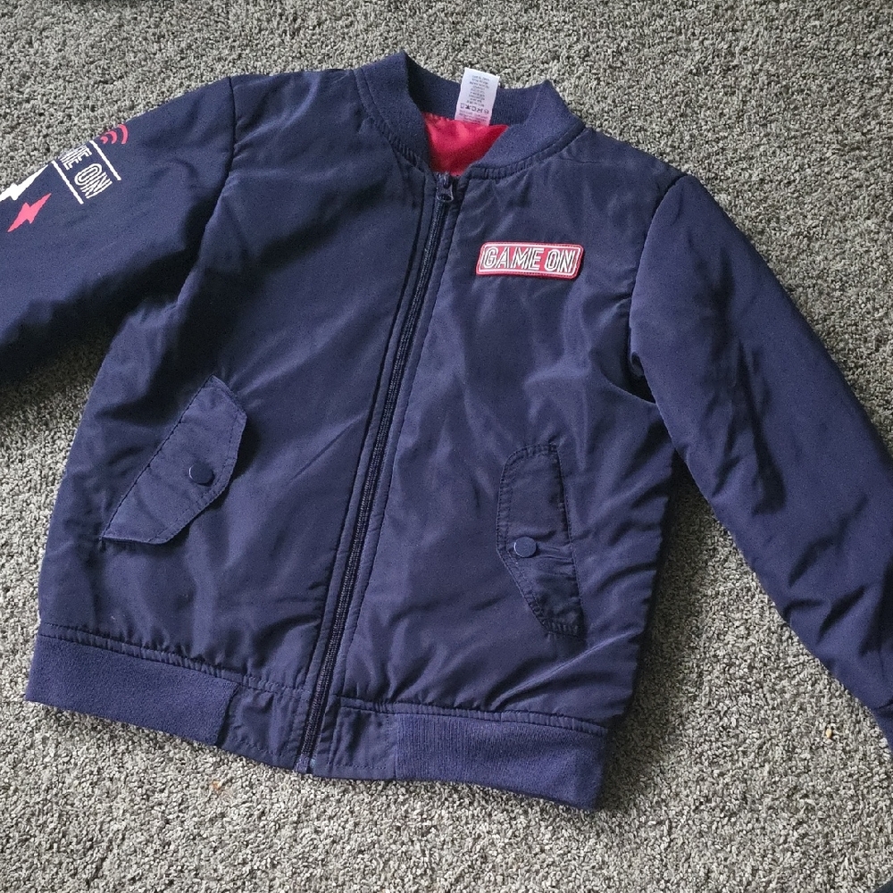 EUC! Kids Navy Blue Bomber Jacket Sz 6